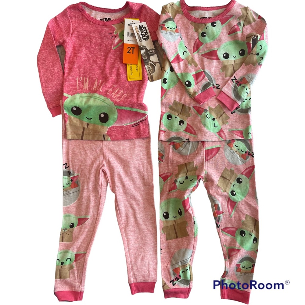 Disney Star Wars Kids' 4-piece Pajama Set NWT